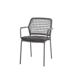 91124 barista stacking chair blue with cushion 1