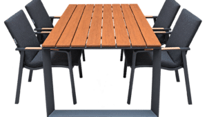 Kettler Diamond diningset 5-delig antraciet Showroomset! Afhaalprijs
