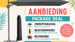 Platinum Zweefparasol Voyager T1 250x250 antraciet