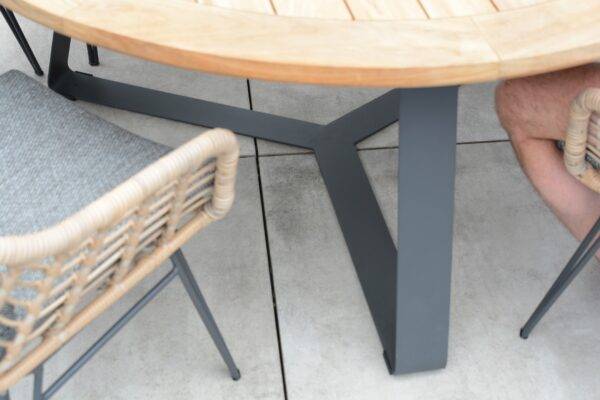 basso round teak table detail frame 02 1