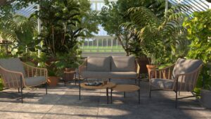 Aluminium wicker loungesets