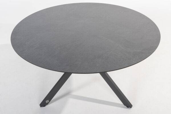 Locarno dining table 130cm HPL Slate anthracite detail 02 scaled