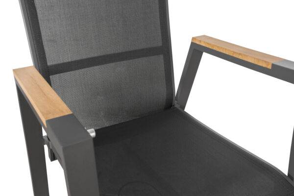 Milano adjustable chair with teak 13 scaled