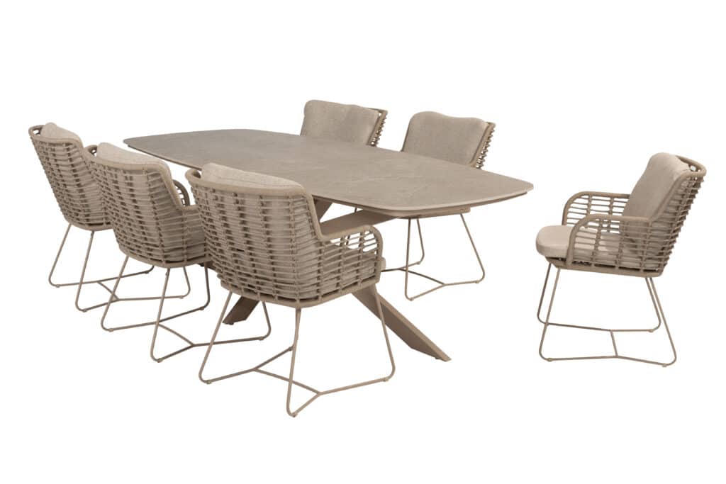 Fabrice/Prado keramiek diningset 7-delig