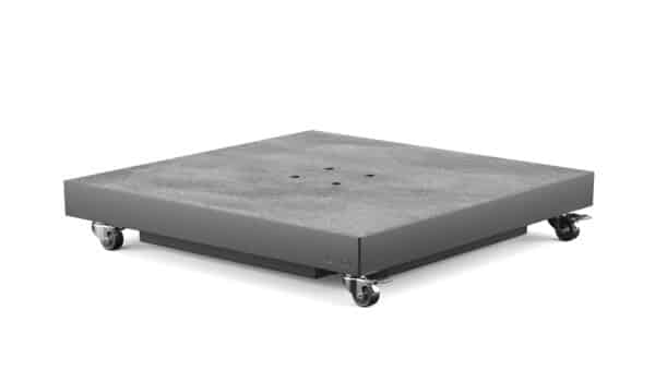 Platinum Ceramica Antraciet 90 kg vulbare premium parasolvoet met zwenkwielen voor zweefparasols.