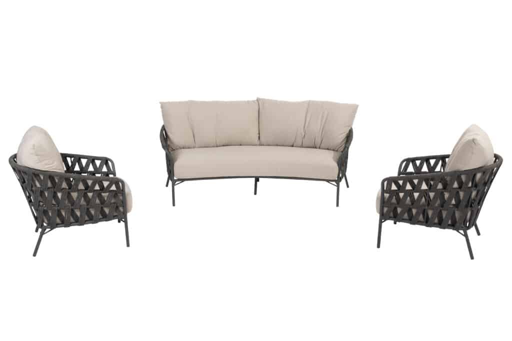 Albareto loungeset 3-delig antraciet