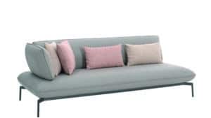Gescova Todo loungebank 3-zits arm rechts Agora charcoal aluminium