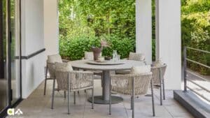 Applebee Bora Bora diningset 7-delig taupe