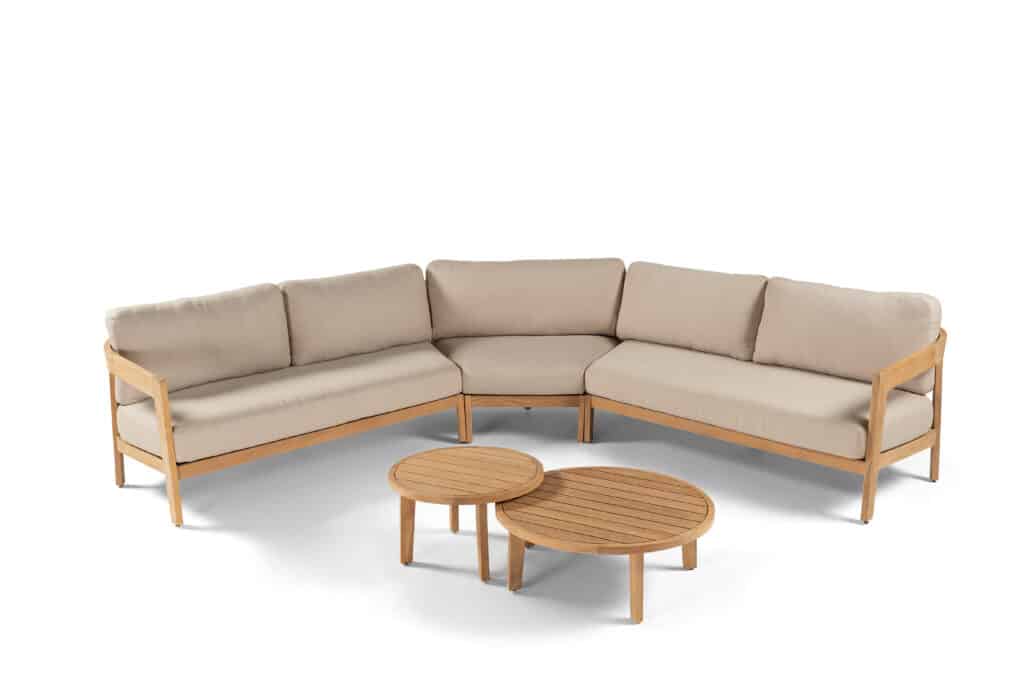 Gescova Lecce trapeze hoek loungeset XL teak 5-delig