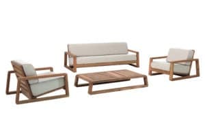 Gescova London Recycled teak loungeset 4-delig