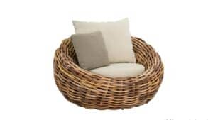 Applebee Cocoon loungestoel Mocca bouclé