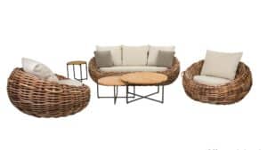 Applebee Cocoon loungeset 5-delig Mocca boucle