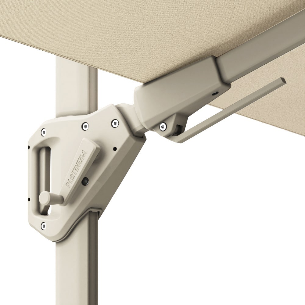 Platinum Zweefparasol Voyager T2 2.7×2.7 Champagne - Afbeelding 2