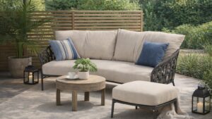 Albareto 2.5-zits lounge bank met voetenbank