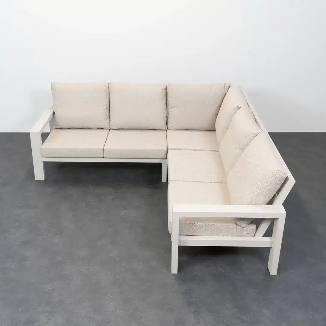 Relax Monaco Loungeset 3-delig Champagne – Aluminium Hoekloungeset Pre Order januari 2027 - Afbeelding 2