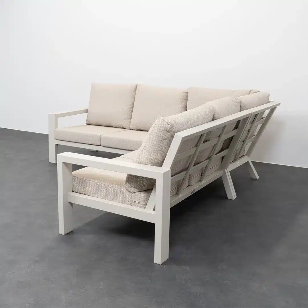 Relax Monaco Loungeset 3-delig Champagne – Aluminium Hoekloungeset Pre Order januari 2027 - Afbeelding 3