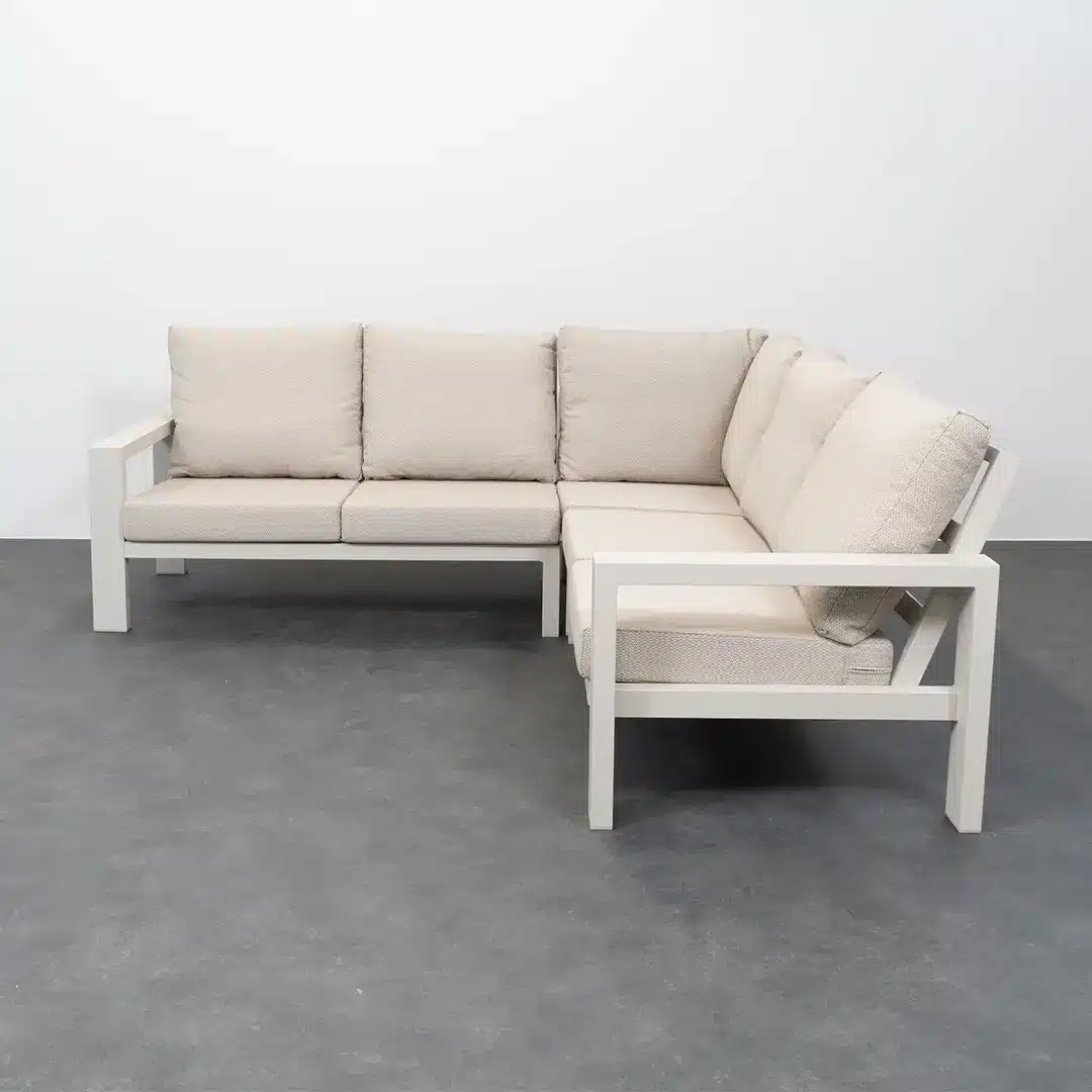 Relax Monaco Loungeset 3-delig Champagne – Aluminium Hoekloungeset Pre Order januari 2027 - Afbeelding 4