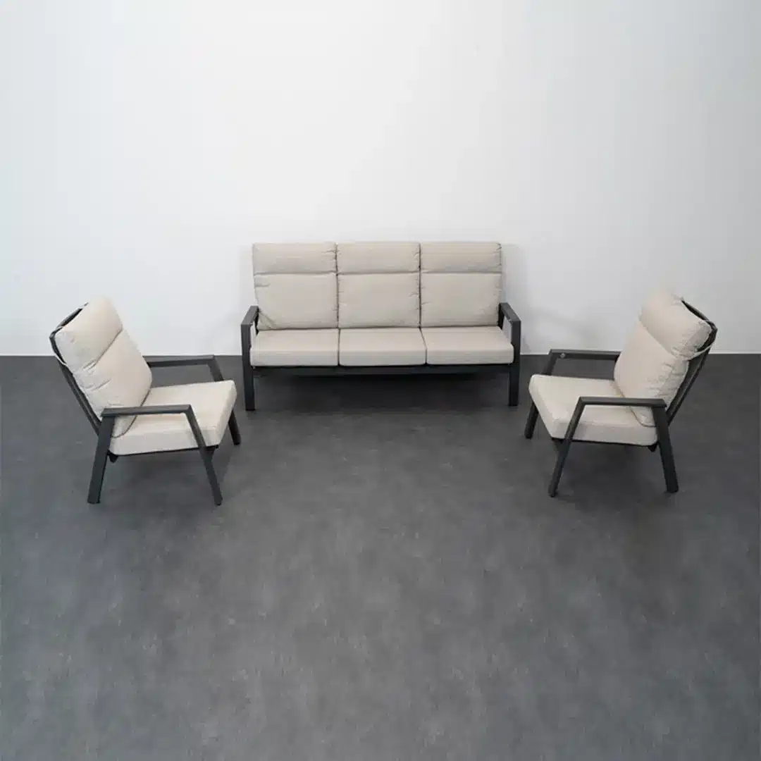 Relax Aruba loungeset 3-delig Matt Royal Grey Pre Order januari 2027 - Afbeelding 4