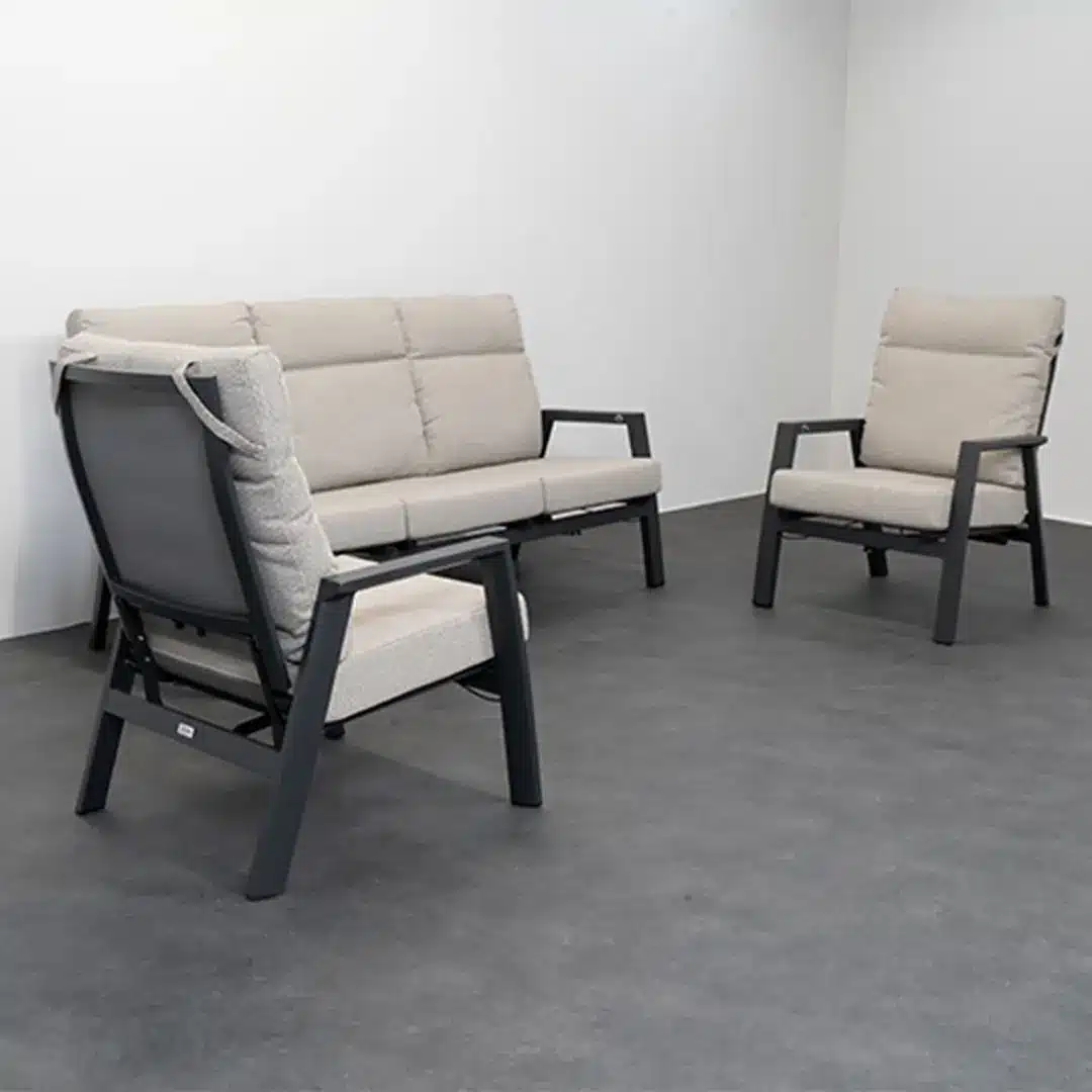 Relax Aruba loungeset 3-delig Matt Royal Grey Pre Order januari 2027 - Afbeelding 3