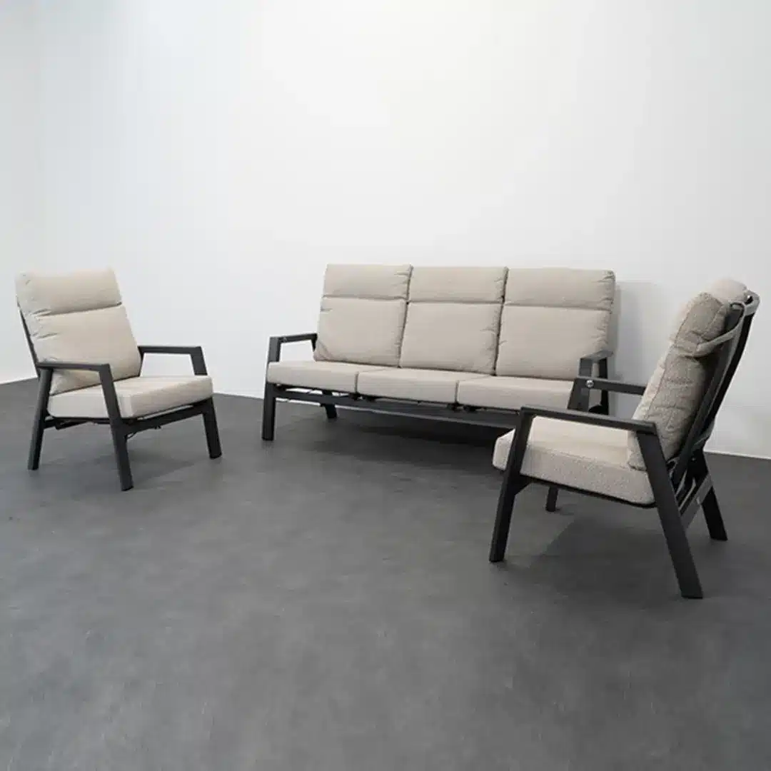 Relax Aruba loungeset 3-delig Matt Royal Grey Pre Order januari 2027 - Afbeelding 2