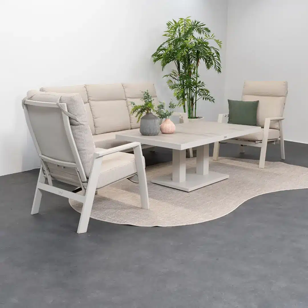 Relax Sofaset Aruba 4-delig Incl. Verstelbare Salontafel Prato Champagne Pre Order Januari 2027 - Afbeelding 4