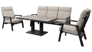 Relax Sofaset Aruba 4-delig Incl. Verstelbare Salontafel Prato Matt Royal Grey Pre order Januari 2027