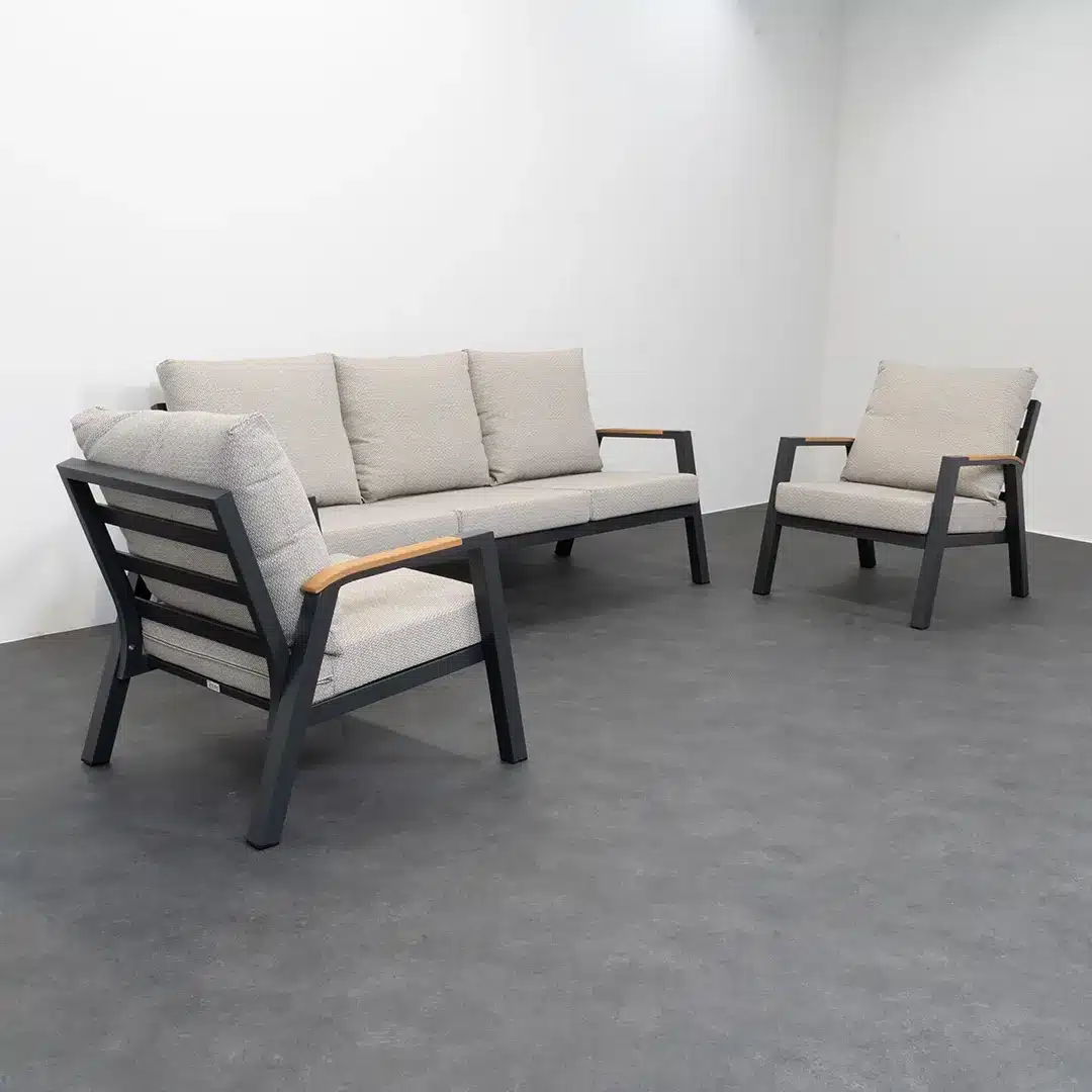 Relax Sofaset Sumatra 3-Delig Soft Grey - Matt Royal Grey Pre Order Januari 2027 - Afbeelding 4