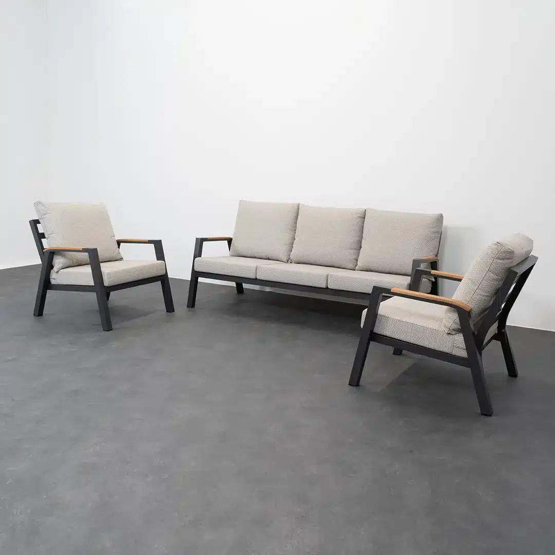 Relax Sofaset Sumatra 3-Delig Soft Grey - Matt Royal Grey Pre Order Januari 2027 - Afbeelding 2